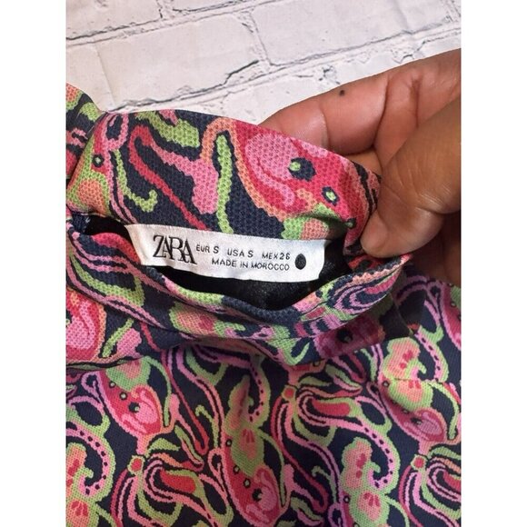 Zara Women Psychedelic Print Dress- Discontinued Size S 60’s-70’s Vibes - Picture 5 of 10